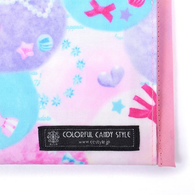 アウトレット 抗菌 マスクケース ダブルポケット(携帯用) ふわふわキュートなキャンディポップ