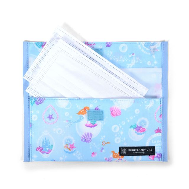 アウトレット 抗菌 マスクケース ダブルポケット(携帯用) マーメイドと輝く光のフィルハーモニー