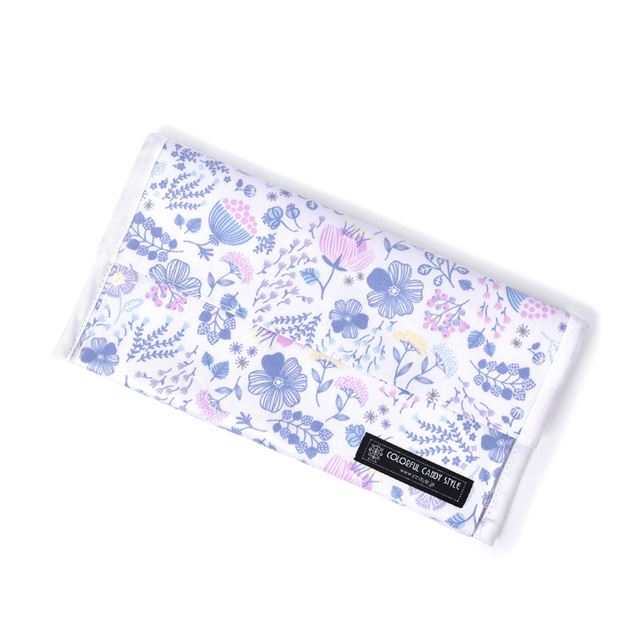 アウトレット 抗菌 マスクケース ダブルポケット(携帯用) ミスティフラワー