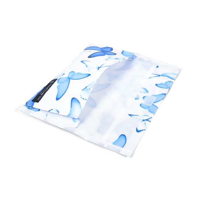 アウトレット 抗菌 マスクケース ダブルポケット(携帯用) ブルーバタフライ