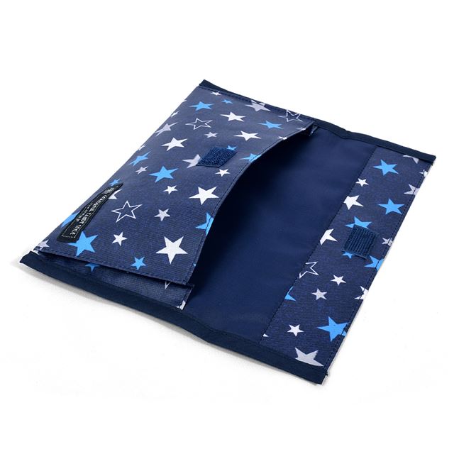 アウトレット 抗菌 マスクケース ダブルポケット(携帯用) ブリリアントスター(紺)