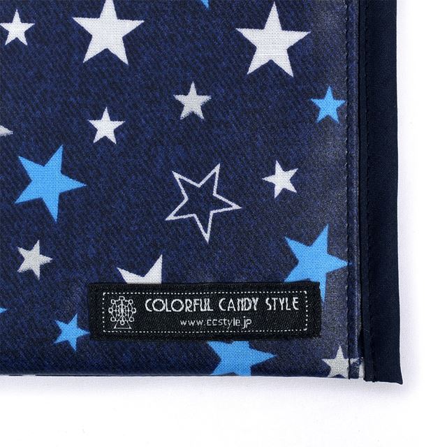 アウトレット 抗菌 マスクケース ダブルポケット(携帯用) ブリリアントスター(紺)