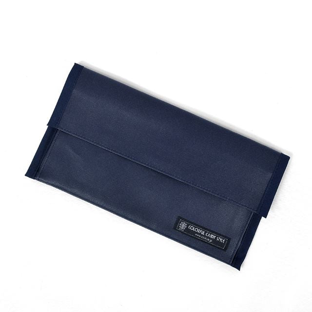 【10%OFF：クリスマスセール】 アウトレット 抗菌 マスクケース ダブルポケット(携帯用) ディープネイビー