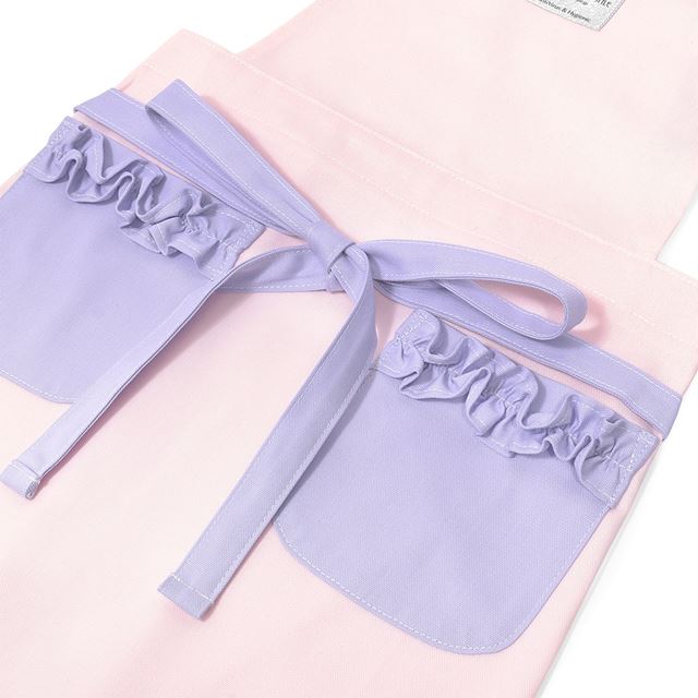 アウトレット 抗ウイルス・抗菌子どもエプロン(100～120cm) ライトピンク