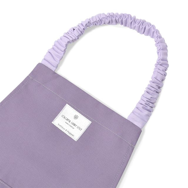 アウトレット 抗ウイルス・抗菌子どもエプロン(100～120cm) パープル