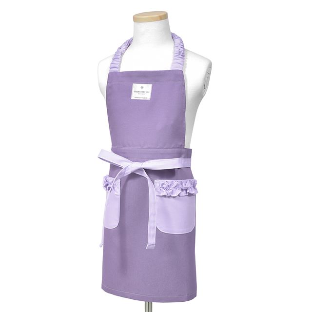 アウトレット 抗ウイルス・抗菌子どもエプロン(100～120cm) パープル
