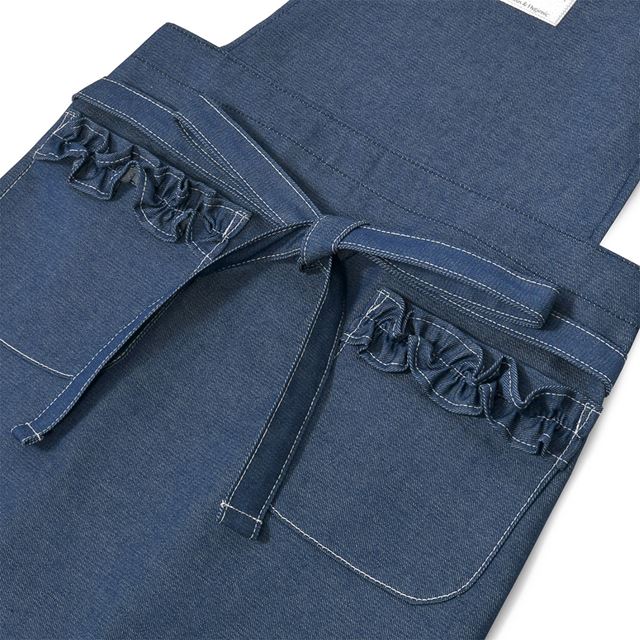 アウトレット 抗ウイルス・抗菌子どもエプロン(100～120cm) ブルー