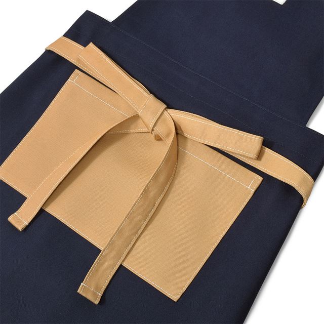 アウトレット 抗ウイルス・抗菌子どもエプロン(100～120cm) ネイビー