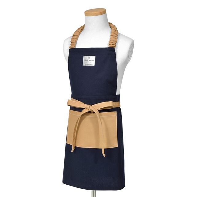 アウトレット 抗ウイルス・抗菌子どもエプロン(100～120cm) ネイビー