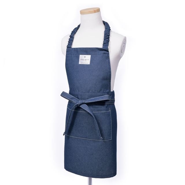 アウトレット 抗ウイルス・抗菌子どもエプロン(100～120cm) ブルー