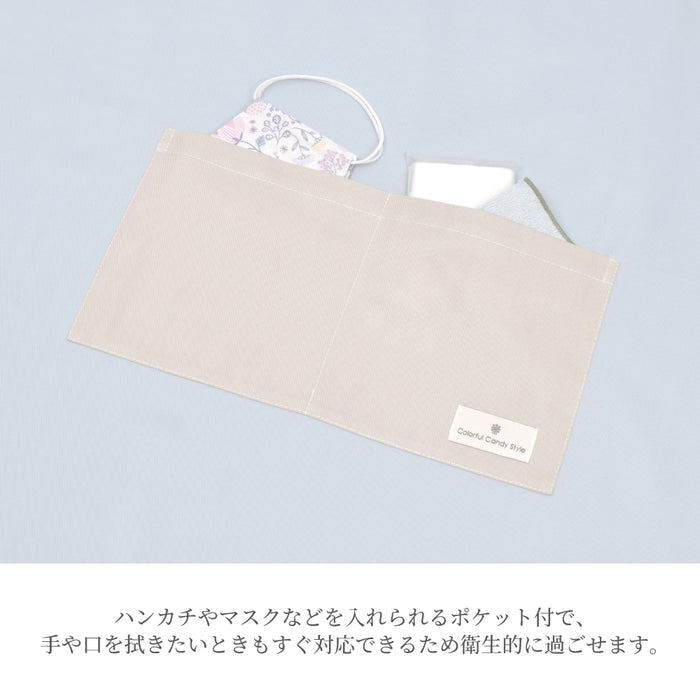 カラフルキャンディスタイルのエプロン（150cm-フリーサイズ）。結びやすいひも付きの三角巾がセット