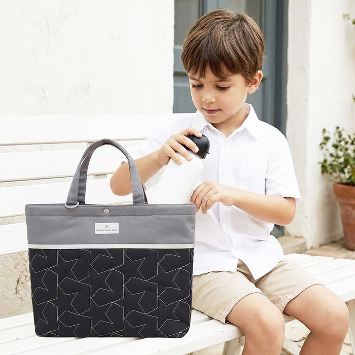 カラフルキャンディスタイルのマチ付きレッスンバッグ。丈夫なキルティング素材の手提げバッグ。男の子と女の子兼用で通園・通学でも大活躍。