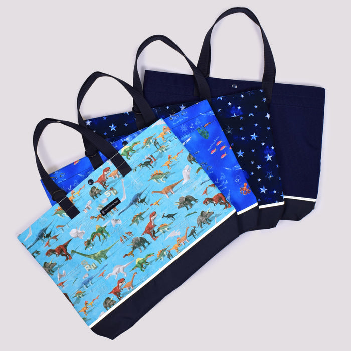 カラフルキャンディスタイルのマチ付きレッスンバッグ。丈夫なキルティング素材の手提げバッグ。男の子と女の子兼用で通園・通学でも大活躍。