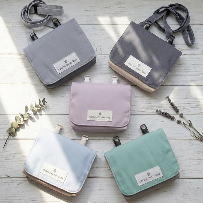 カラフルキャンディスタイルの移動ポケット。ポケットがない服に簡単に取り付けられる便利な移動ポケット。旅行、遠足でも大活躍。