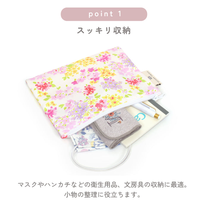 ゆうパケット対応 【LAURA ASHLEY人気ランキングTOP4】フラットポーチ
