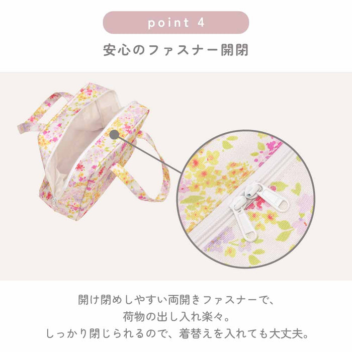 カラフルキャンディスタイルのセミボストンバッグ。プールバッグや旅行用バッグとして大活躍。出し入れスムーズな両開きファスナー仕様。底マチが広く、荷物がたくさん入ります。