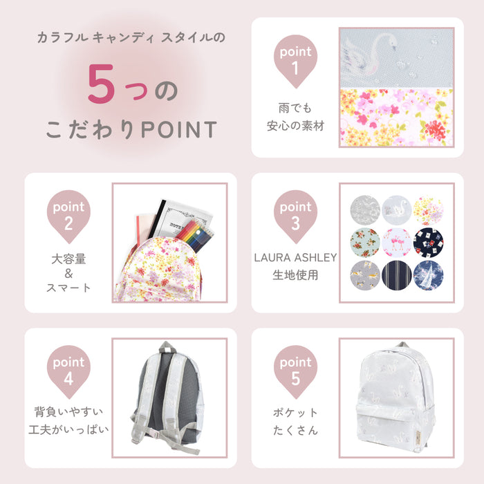 カラフルキャンディスタイルのリュックサック。子供用の大容量タイプ。男の子と女の子兼用で旅行、遠足で大活躍。