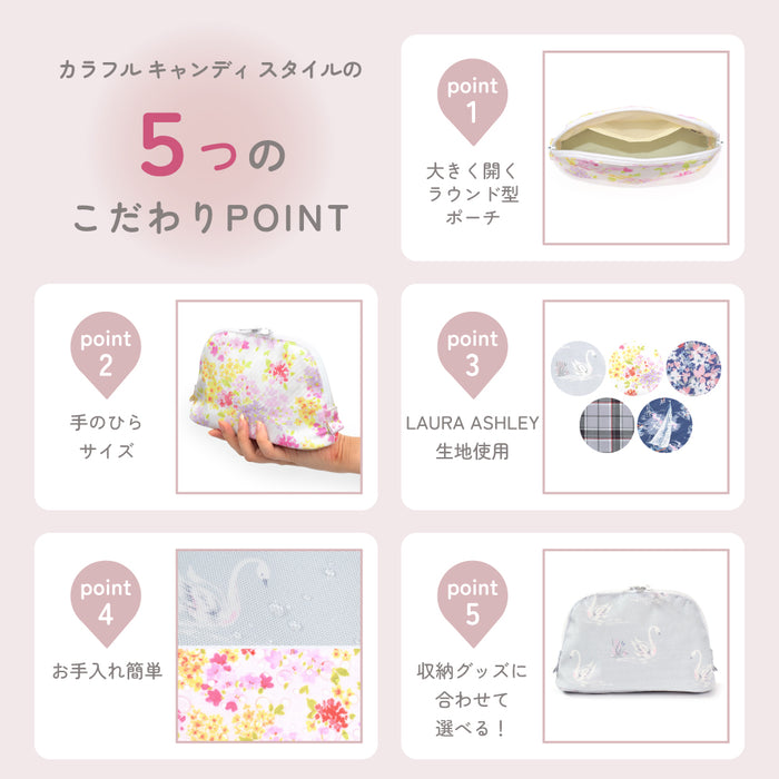 【LAURA ASHLEY人気ランキングTOP5】ラウンドポーチ スモール