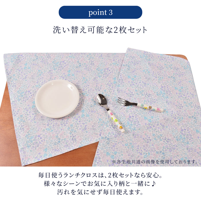 【女の子人気ランキングTOP12】ランチクロス・給食ナフキン(45cm×45cm) 2枚セット