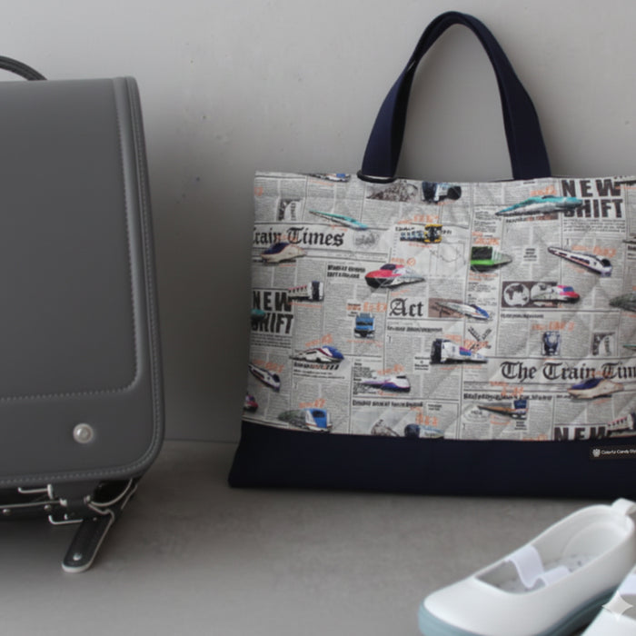 カラフルキャンディスタイルのレッスンバッグ。子供用のキルティング素材。男の子と女の子兼用で通園、通学で手提げバッグとして大活躍。