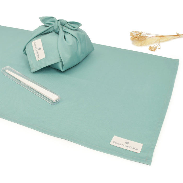 カラフルキャンディスタイルのランチョンマット2枚セット。小学校低学年・高学年の子どもに最適なサイズ♪通園・通学時にかさ張らない一枚仕立ての布製プレースマット。