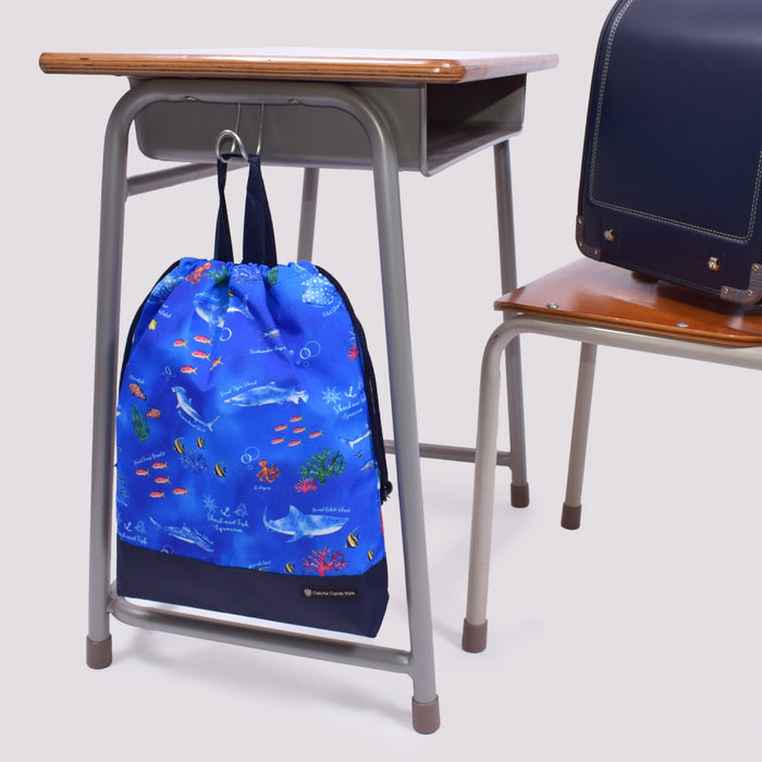 カラフルキャンディスタイルの体操服袋。子供用で、体操服やお着替えが入る巾着袋。男の子と女の子兼用で大活躍。