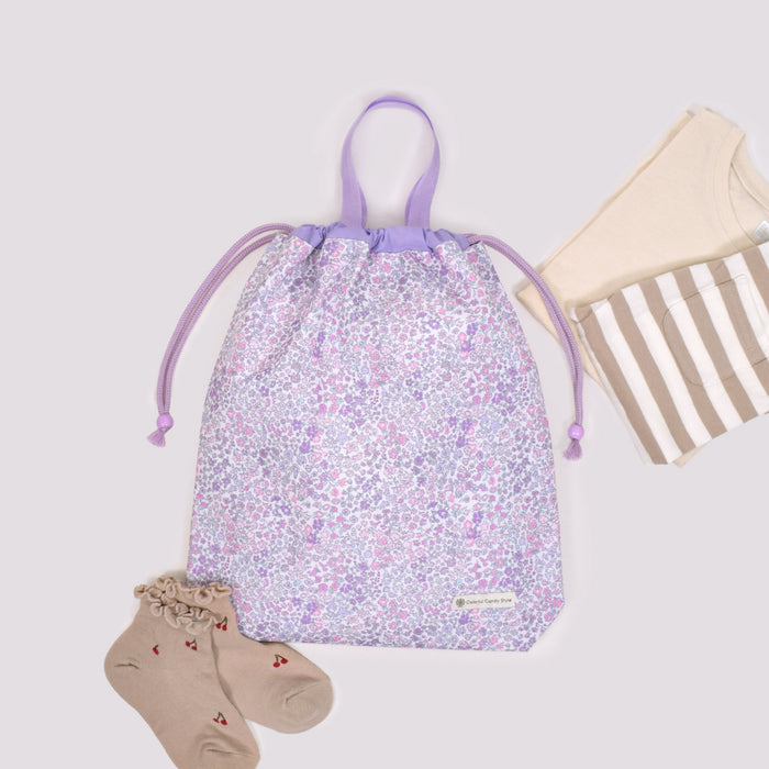 カラフルキャンディスタイルの体操服袋。子供用で、体操服やお着替えが入る巾着袋。男の子と女の子兼用で大活躍。