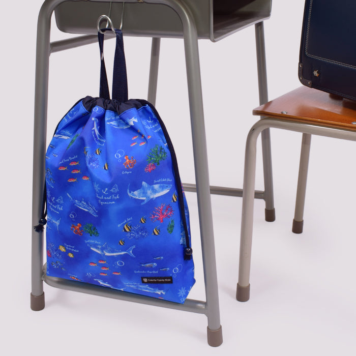 カラフルキャンディスタイルの体操服袋。子供用で、体操服やお着替えが入る巾着袋。男の子と女の子兼用で大活躍。