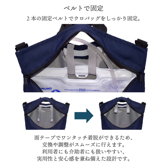 医療用品に見えにくい、普段使いのバッグのようなデザインです。外出時も周囲の目を気にせず安心して持ち歩けます