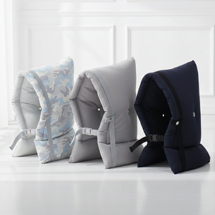 カラフルキャンディスタイルの防災頭巾。椅子固定ゴム付きで、座布団にもなる便利な防災ずきん。男の子と女の子兼用で大活躍。