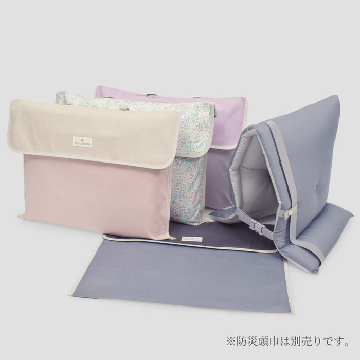 カラフルキャンディスタイルの防災頭巾カバー。おしゃれで背もたれや座布団にもできるタイプ。男の子と女の子兼用で、小学生に大人気。