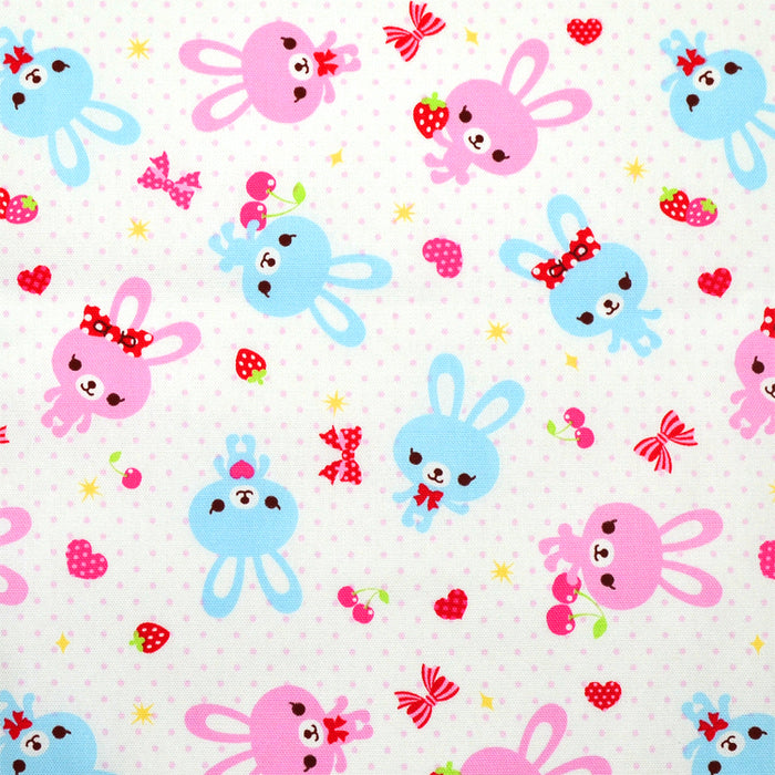 [SALE: 90% OFF] Style Neck Strap Type Happy Bunny Friend Bunny (Polka Dot White) 