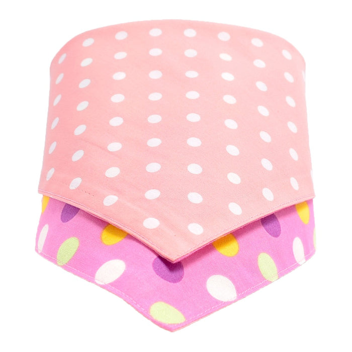 [SALE: 90% OFF] Style Handkerchief Type Colorful Cute Large Dots (Pink) 
