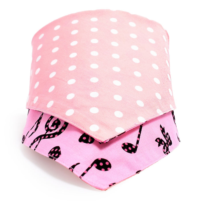[SALE: 90% OFF] Style Handkerchief Type Polka Dot Musical Note Harmony (Pink) 