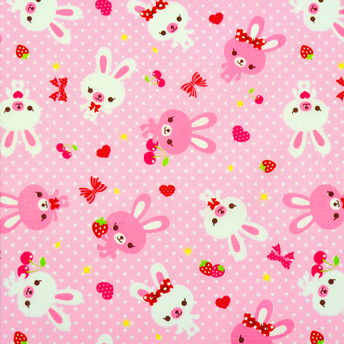 [SALE: 90% OFF] Style Handkerchief Type Happy Bunny Friend Bunny (polka dot pink) 