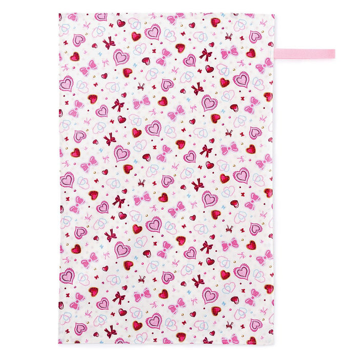 [SALE: 60% OFF] Diaper changing sheet heart and ribbon twinkle beauty (white) 