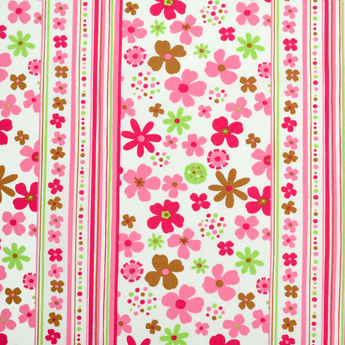 [SALE: 60% OFF] Diaper changing sheet Scandinavian flower park (broad fabric, pink) 