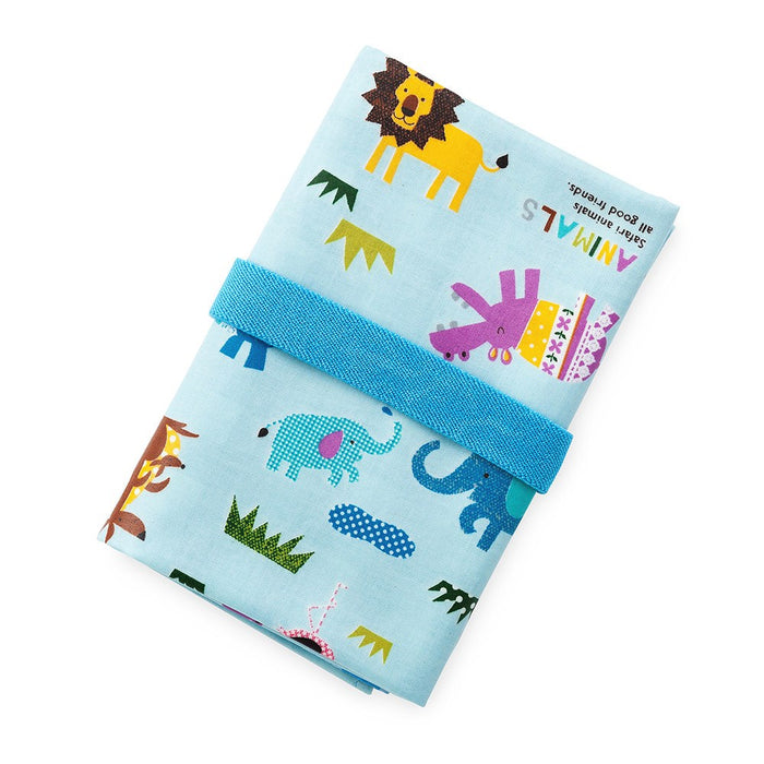 Diaper Changing Sheet Savanna Crossing Animal Parade (Light Blue) 