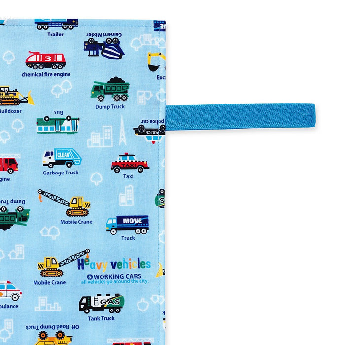 【OUTLET：50%OFF】 おむつ替えシート アクセル全開はたらく車(ライトブルー)