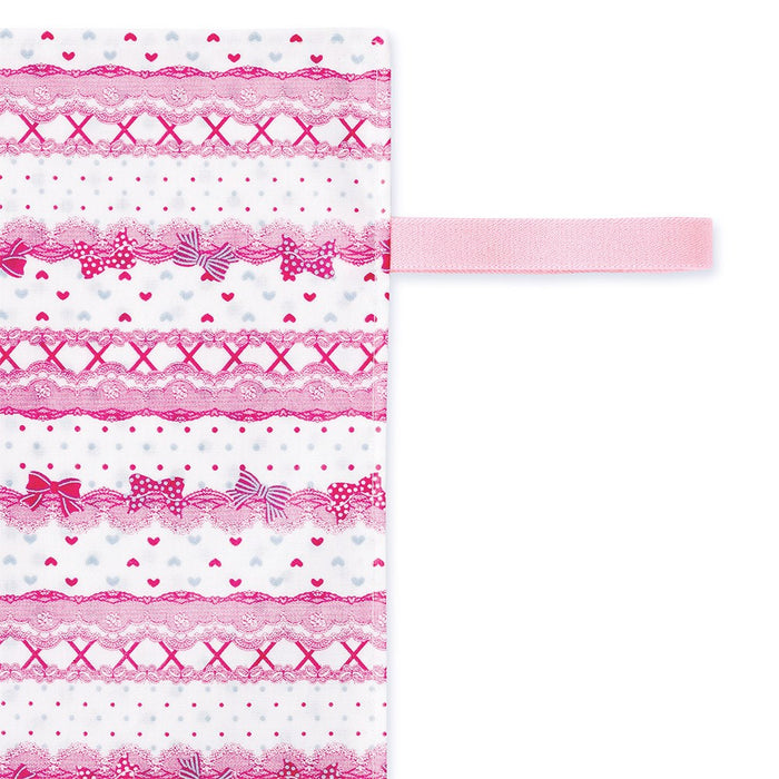 [SALE: 60% OFF] Diaper changing sheet Pretty cute with ribbon and lace pattern (white) 