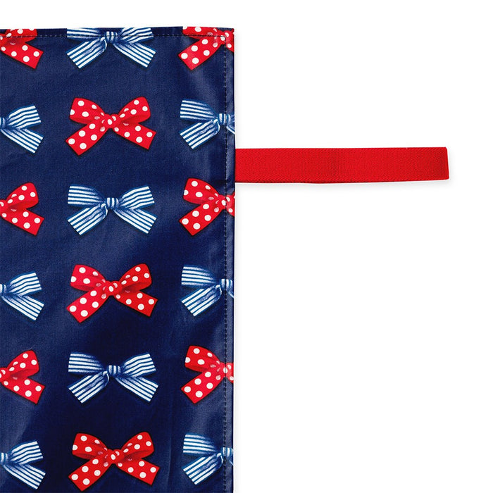 [SALE: 60% OFF] Diaper changing sheet Polka dot and striped French ribbon (Navy) 