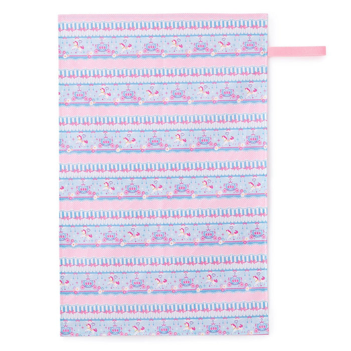 Diaper changing sheet lace tulle and merry-go-round (light blue) 