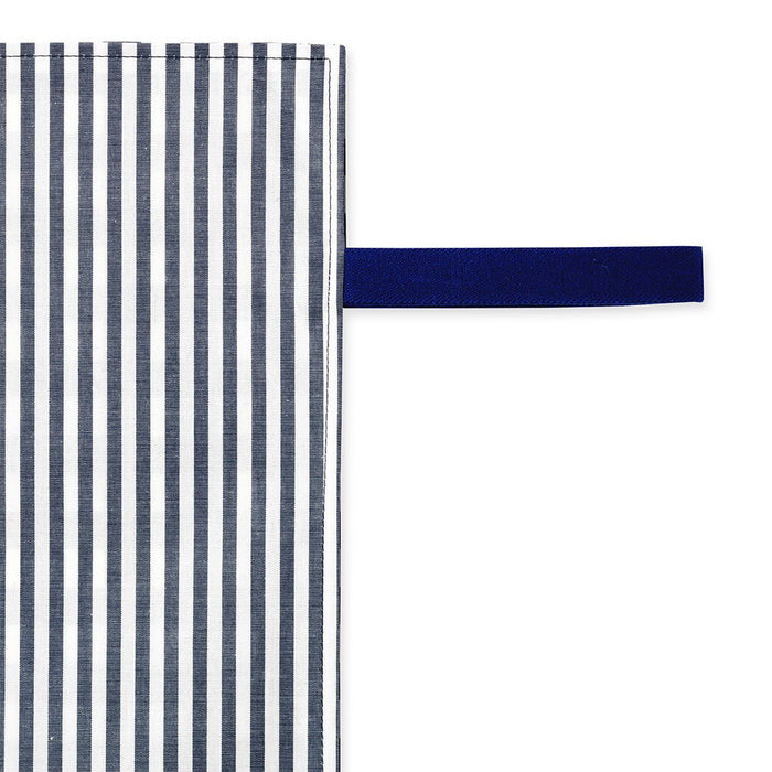 [SALE: 40% OFF] Diaper changing sheet Basic stripe (100% cotton) / navy blue 