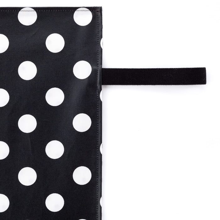 [SALE: 40% OFF] Diaper changing sheet polka dot large (broadcloth, black) 