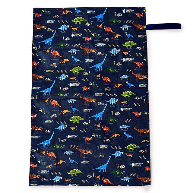 Diaper changing sheet Discovery! Exploration! Dinosaur Continent (Navy) 