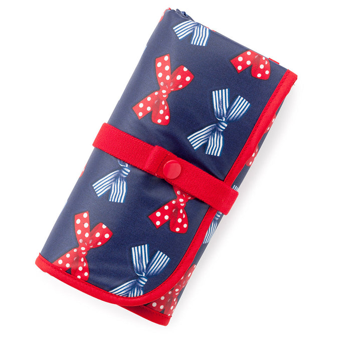 [SALE: 90% OFF] Diaper Changing Mat Polka Dot and Stripe French Ribbon (Navy) 