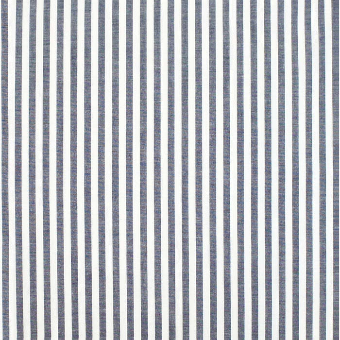 Meal apron bib bib type basic stripe (100% cotton) navy blue