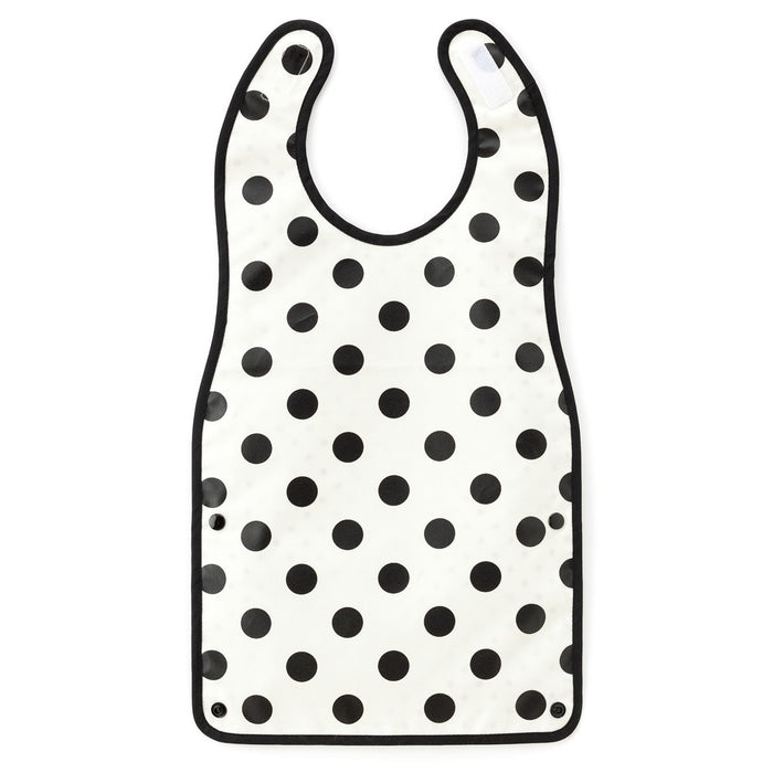 Meal apron bib bib type polka dot large (broadcloth white) × black dots on white background 