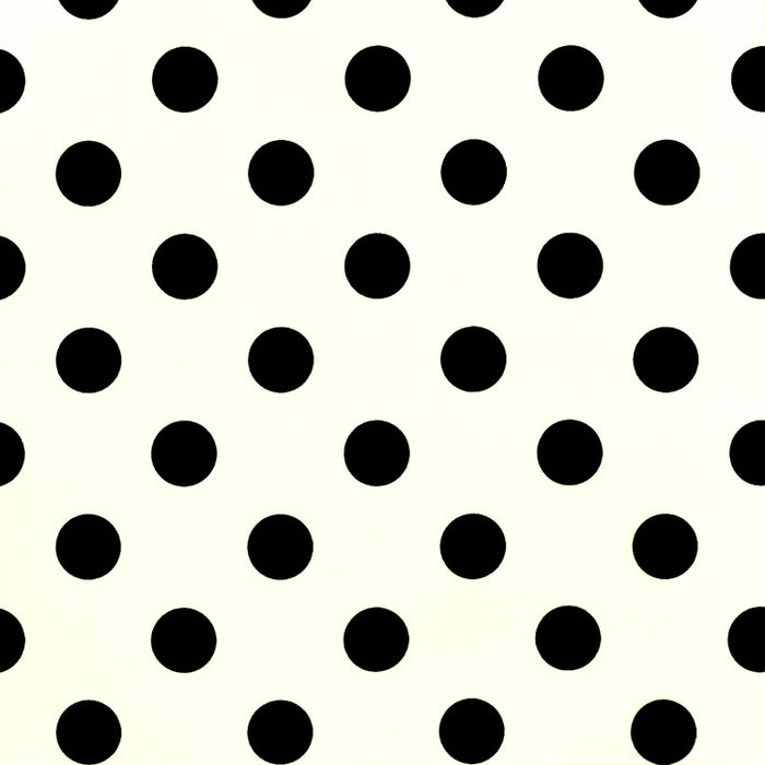 【SALE：50%OFF】 お食事エプロン スタイ・ビブタイプ polka dot large(broadcloth・white)×水玉黒
