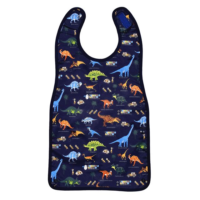 Meal Apron Bib Type Discovery! Exploration! Dinosaur Continent (Navy) 